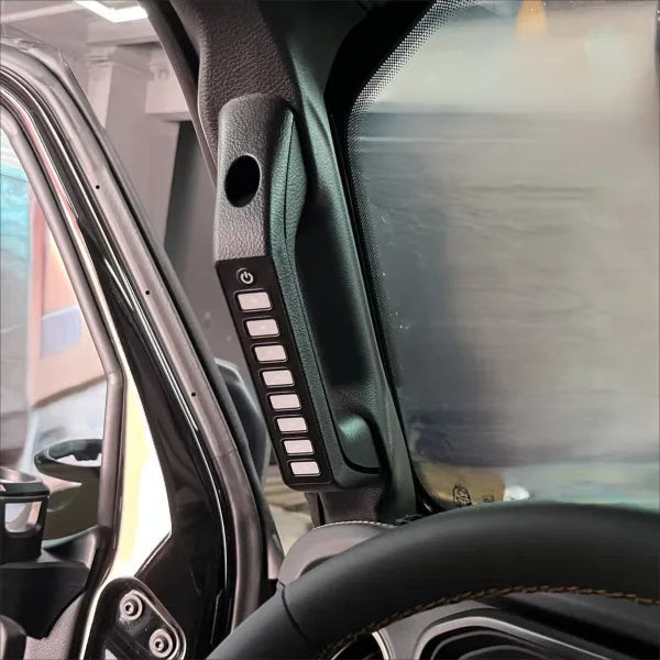 VOSWITCH Grab Handle 8-Switch Panel for 18-23 Jeep Wrangler JL