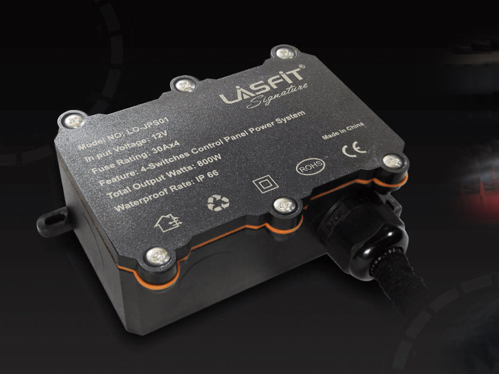 LASFIT Auxiliary Switch Panel Bank KIT A - Black Switch Only  for 18-up Jeep Wrangler JL & 20-up Gladiator JT