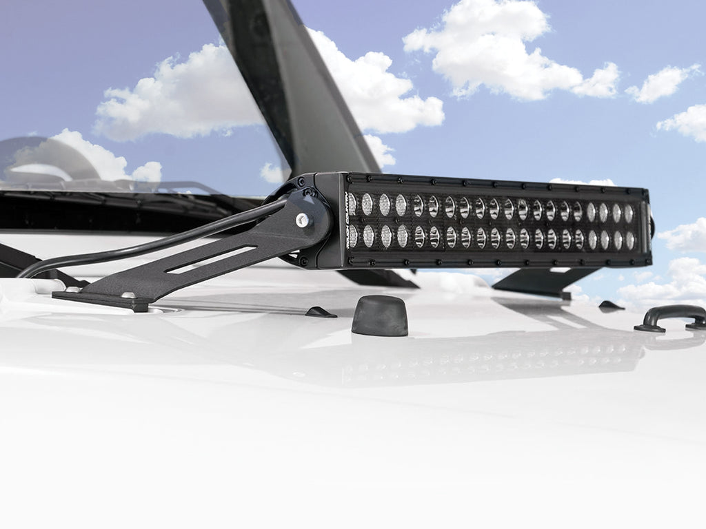 RCS 20" LED Light Bar Hood Bracket Kit for 07-18 Jeep Wrangler JK & JK Unlimited