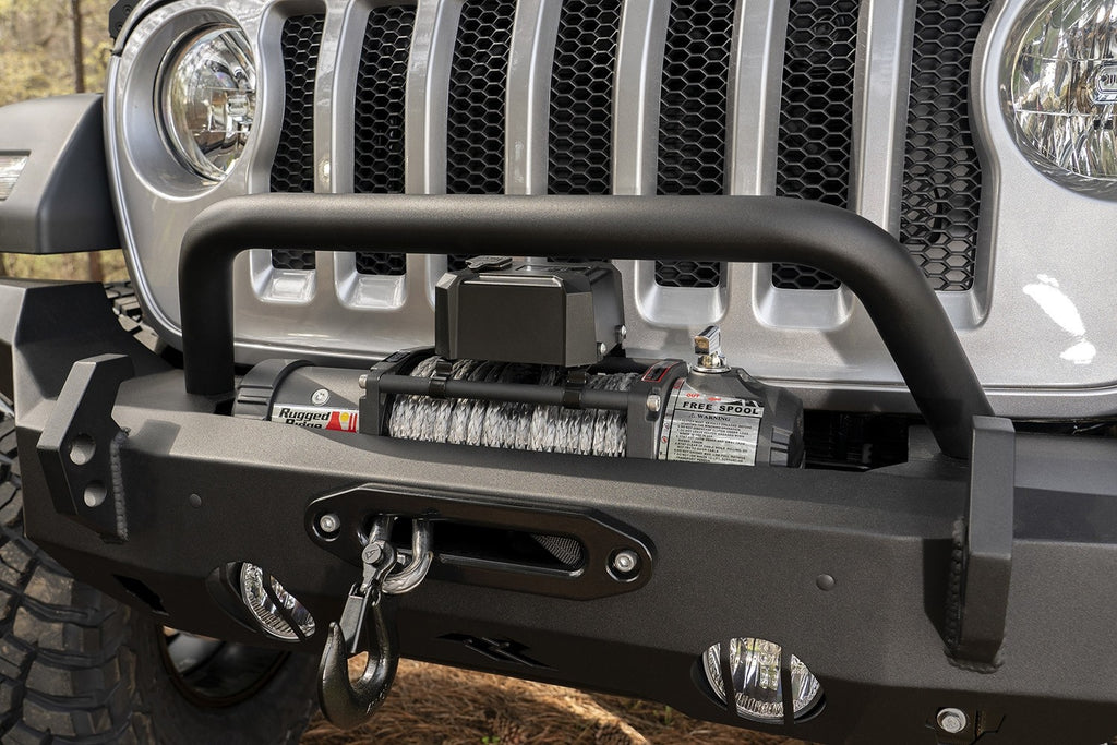 RUGGED RIDGE HD Front Bumper, Full Width for 07-up Jeep Wrangler JK & JL & JT