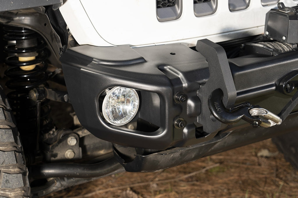 RUGGED RIDGE Arcus Front Bumper, w/ Winch Tray & Tow Hooks, 18-up Jeep Wrangler JL & JL Unlimited