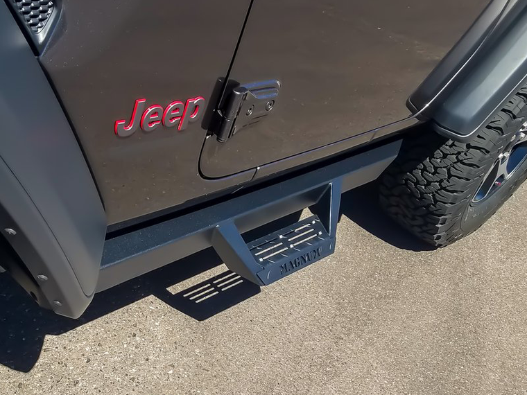 ICI Magnum RT Side Steps, Textured Black for 18-up Jeep Wrangler JL & JL Unlimited