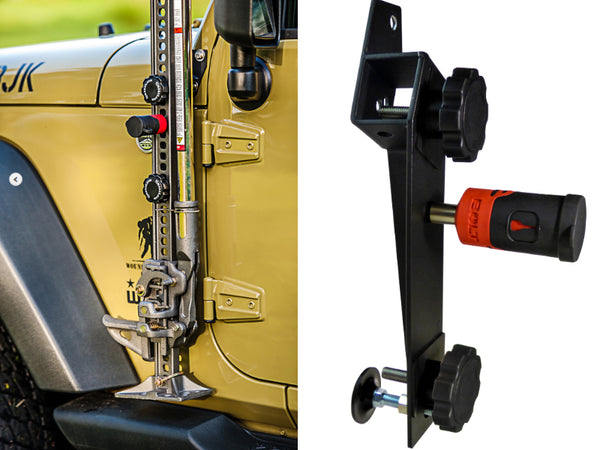 Rampage Rear Hi-Lift Jack Mount Brackets For Jeep Wrangler JK 2007-2017 – Part 86612