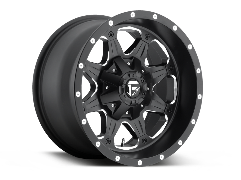 FUEL D534 "BOOST" Wheel in Satin Black with Milled Spokes for 07-up Jeep Wrangler JK, JL & JT Gladiator