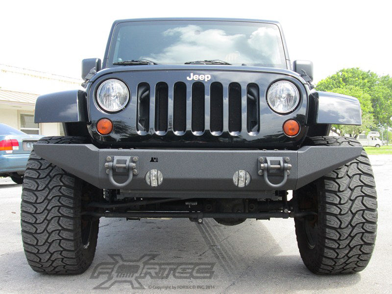 RUGGED RIDGE Front XHD Bumper Base without Winch Cut Out, Textured Black for 07-18 Jeep Wrangler JK & JK Unlimited