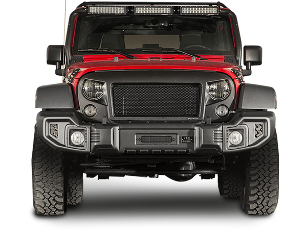 RUGGED RIDGE Spartacus Front Bumper, Textured Black for 07-18 Jeep Wrangler  JK & JK Unlimited