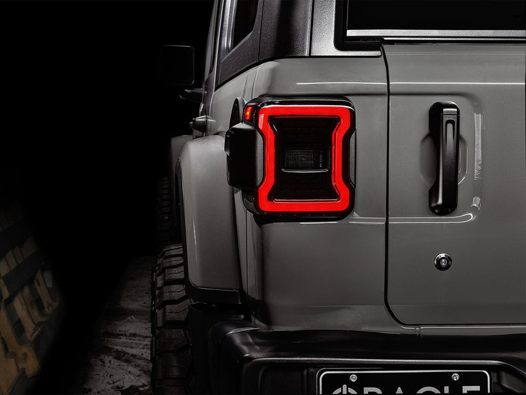 ORACLE Lighting  Black Series LED Tail Lights (Pair) for 18-up Jeep Wrangler JL & JL Unlimited