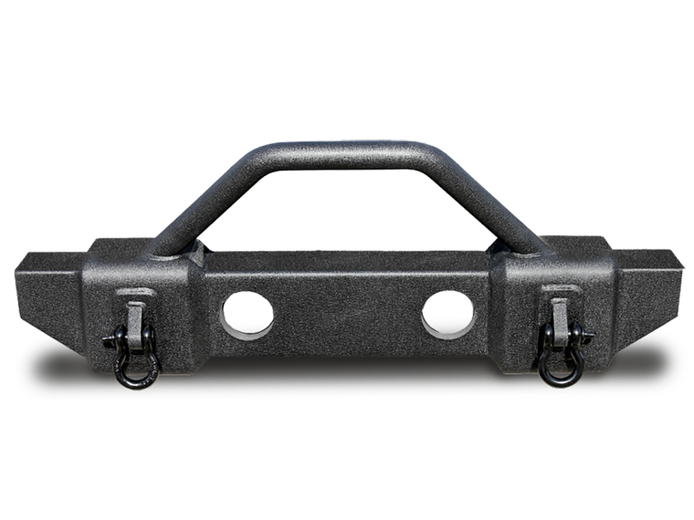 RAMPAGE Stubby Front Bumper, Black Textured for 07-18 Jeep Wrangler JK & JK Unlimited