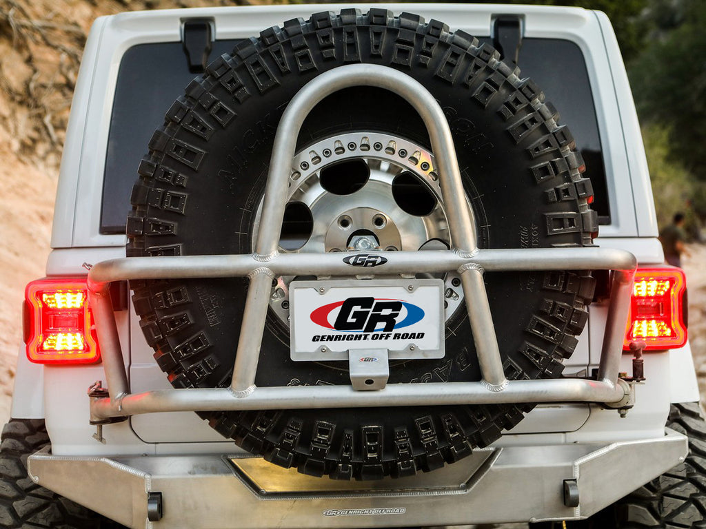 GENRIGHT OFFROAD Rear Camera Mount w/License Plate Frame for 18-up Jeep Wrangler JL & JL Unlimited