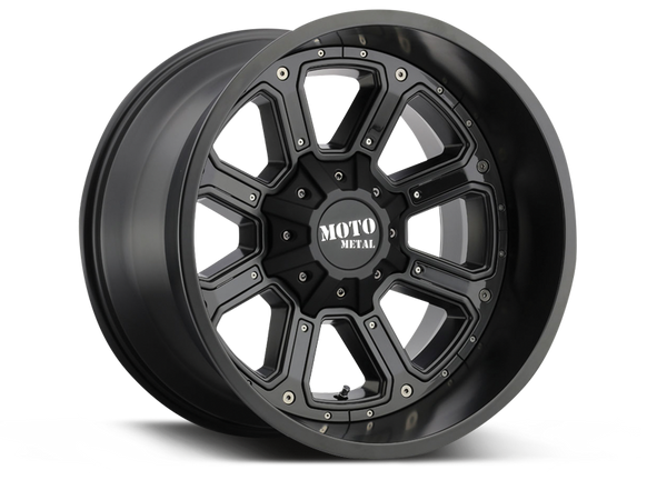 MOTO METAL 984 “SHIFT” Wheel in Satin Black, Gloss Black Inserts