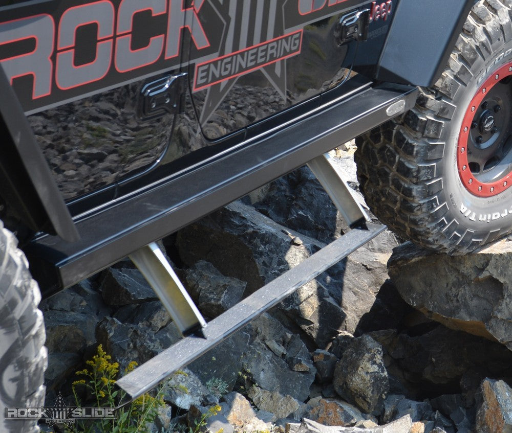 ROCK-SLIDE Step Slider Set for 18-up Jeep Wrangler JL & JL Unlimited