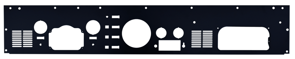 KEY-PARTS Dash Panel with 2 Speaker Grilles, Tach and Clock Holes for 76-86 Jeep CJ