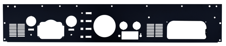 KEY-PARTS Dash Panel with 2 Speaker Grilles, Tach and Clock Holes for 76-86 Jeep CJ