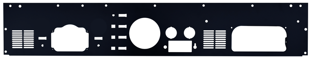 KEY-PARTS Dash Panel with 2 Speaker Grilles w/o Tach and Clock Holes for 76-86 Jeep CJ