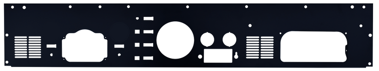 KEY-PARTS Dash Panel with 2 Speaker Grilles w/o Tach and Clock Holes for 76-86 Jeep CJ