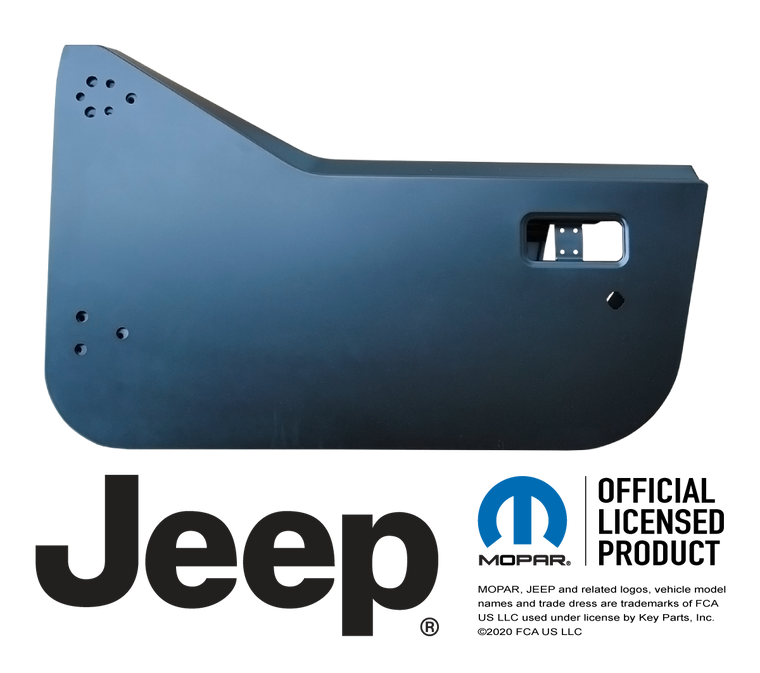 KEY-PARTS Jeep Wrangler Half Door Drivers Side Door Shell (replaces 55175125) for 87-95 Jeep Wrangler YJ