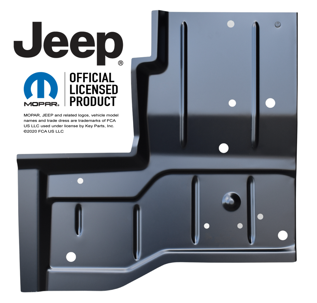 KEY-PARTS Rear Floor Pan, Passengers Side for 76-95 Jeep Wrangler CJ & YJ
