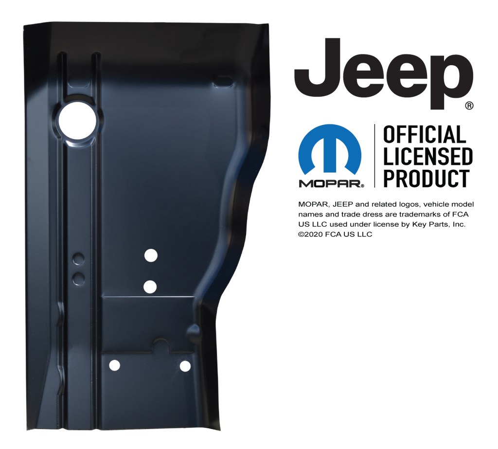 KEY-PARTS Front Cab Floor Pan, Drivers Side for 84-01 Jeep Cherokee XJ