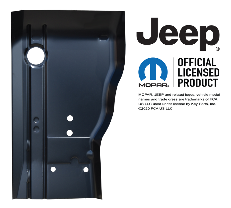 KEY-PARTS Front Cab Floor Pan, Drivers Side for 84-01 Jeep Cherokee XJ