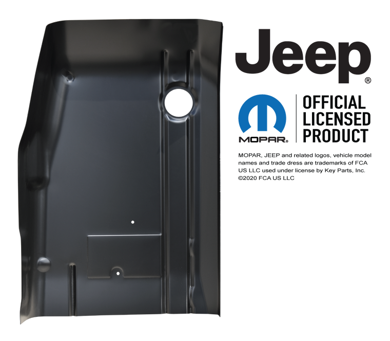 KEY-PARTS Front Cab Floor Pan, Passengers Side for 84-01 Jeep Cherokee XJ