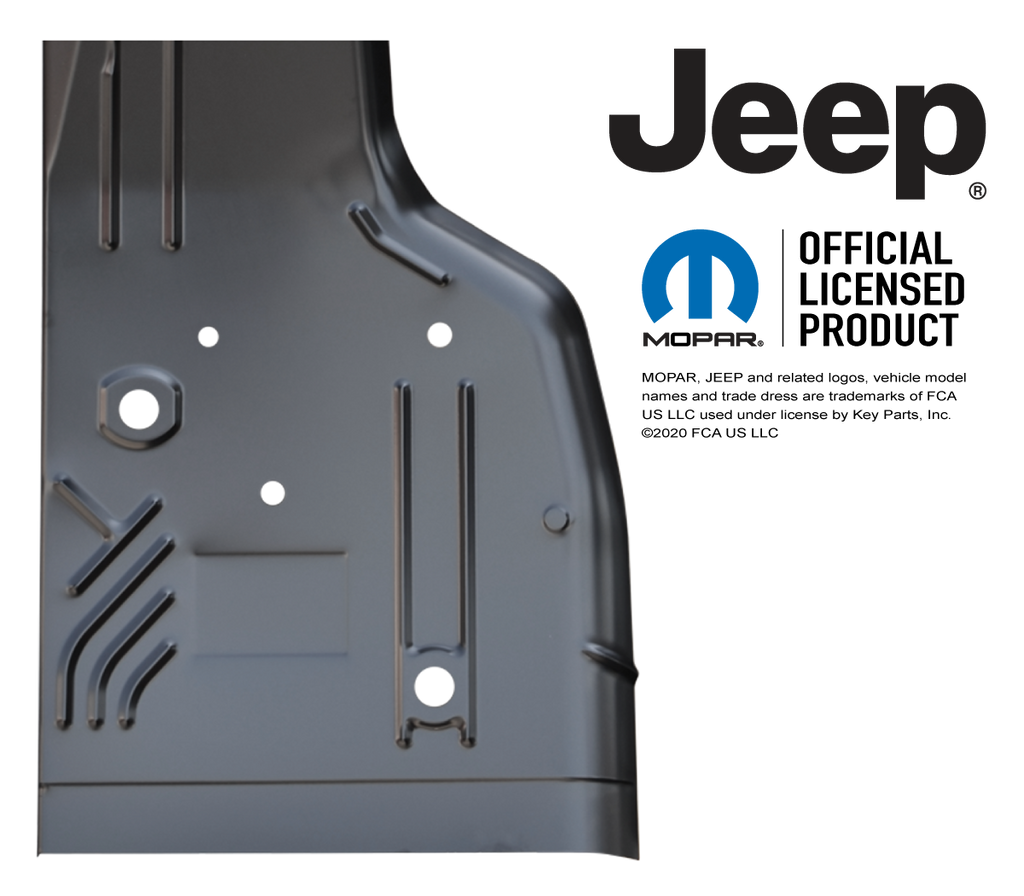 KEY-PARTS Rear Cab Floor Pan, Drivers Side for 84-01 Jeep Cherokee XJ