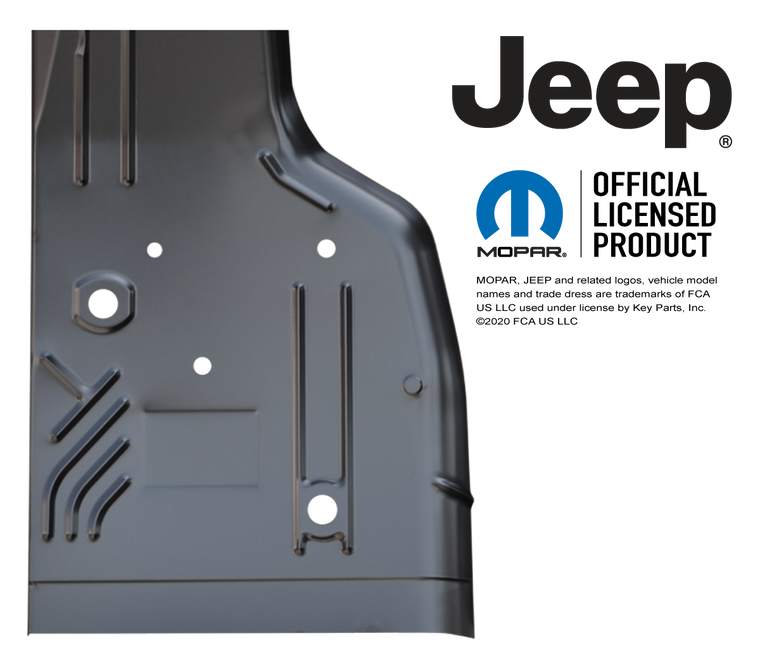 KEY-PARTS Rear Cab Floor Pan, Drivers Side for 84-01 Jeep Cherokee XJ