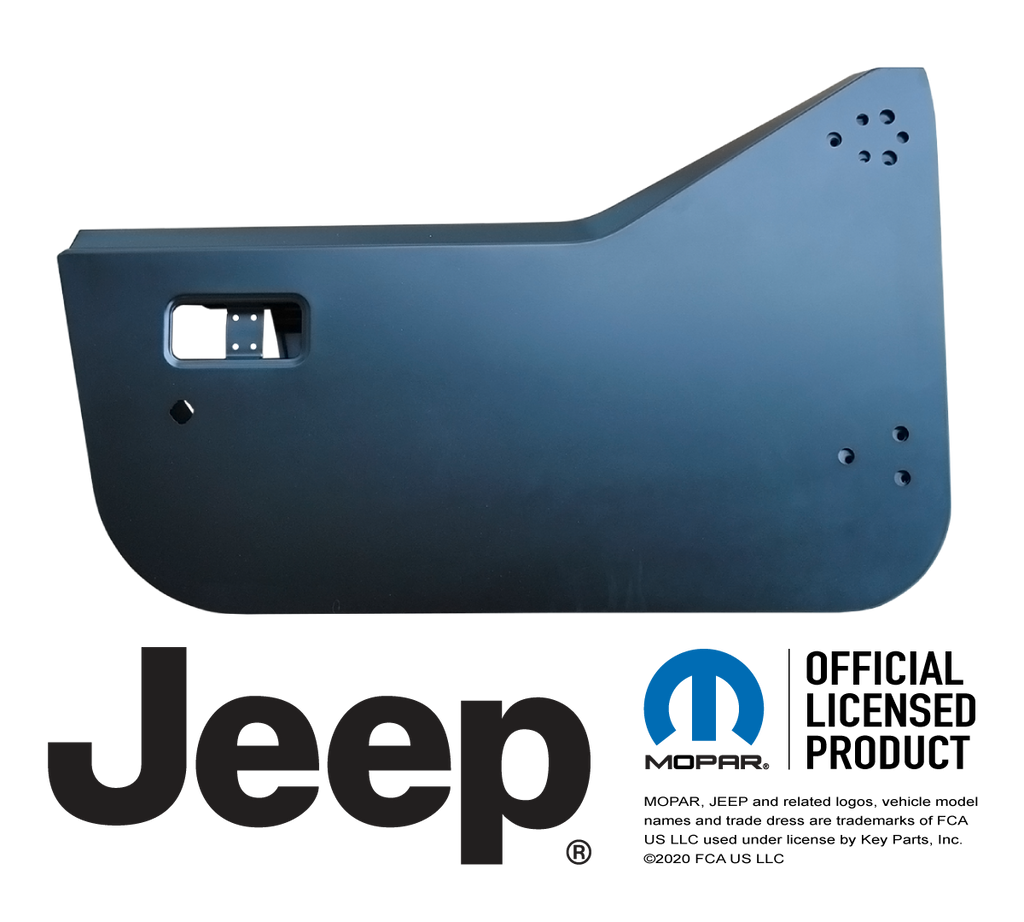 KEY-PARTS Half Door Shell, Passengers Side for 97-02 Jeep Wrangler TJ