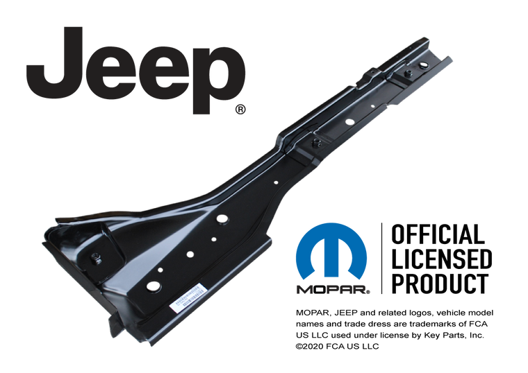 KEY-PARTS Full Torque Box/Front Floor Brace, Drivers Side for 97-06 Jeep Wrangler TJ