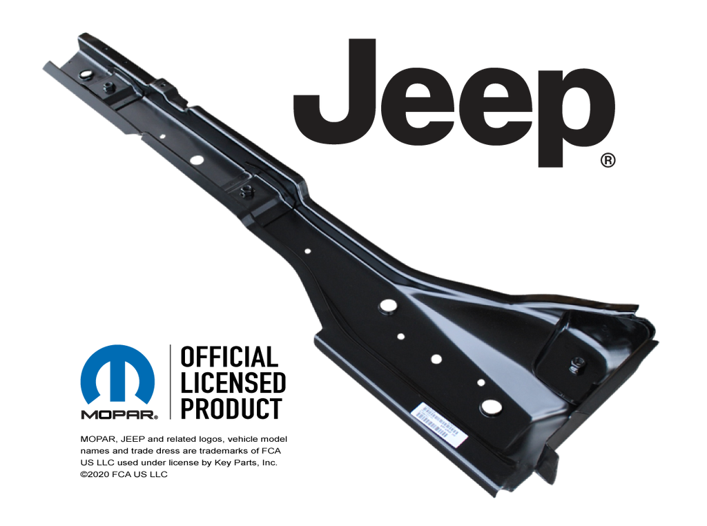 KEY-PARTS Full Torque Box/Front Floor Brace, Passengers Side for 97-06 Jeep Wrangler TJ