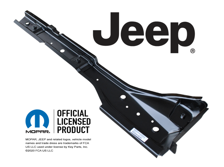 KEY-PARTS Full Torque Box/Front Floor Brace, Passengers Side for 97-06 Jeep Wrangler TJ