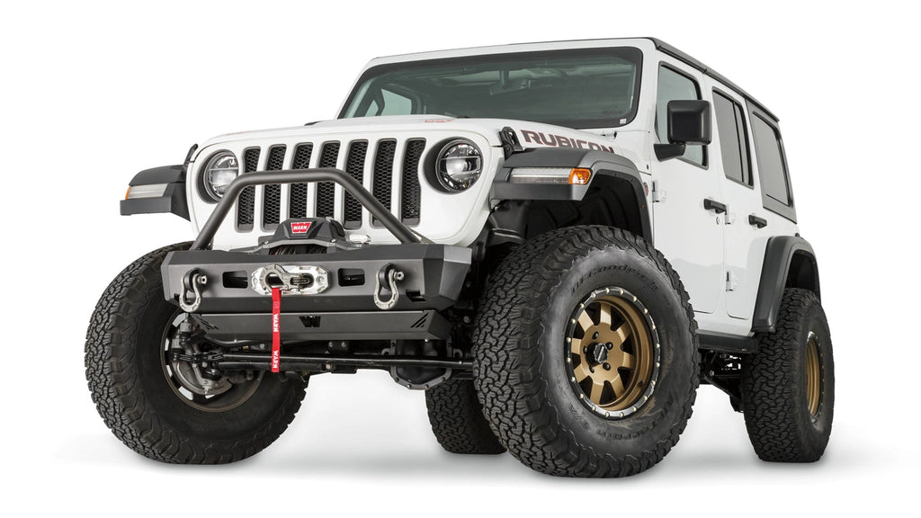 WARN ELITE STUBBY Front Bumper for 18-up Jeep Wrangler JL & 20-up Jeep Gladiator JT
