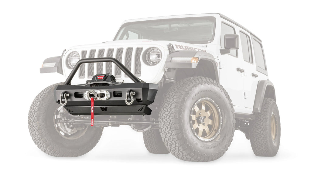 WARN ELITE STUBBY Front Bumper for 18-up Jeep Wrangler JL & 20-up Jeep Gladiator JT