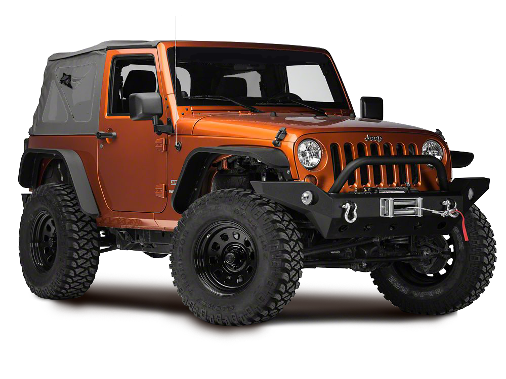 BRC Full Width Front Bumper with Center Winch Mount and Center Hoop for 07-18 Jeep Wrangler JK & JK Unlimited