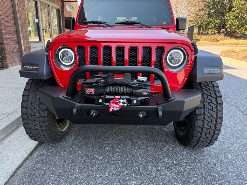 BODY ARMOR Front Bumper - Mid Stubby for 18-up Jeep Wrangler JL & JL Unlimited