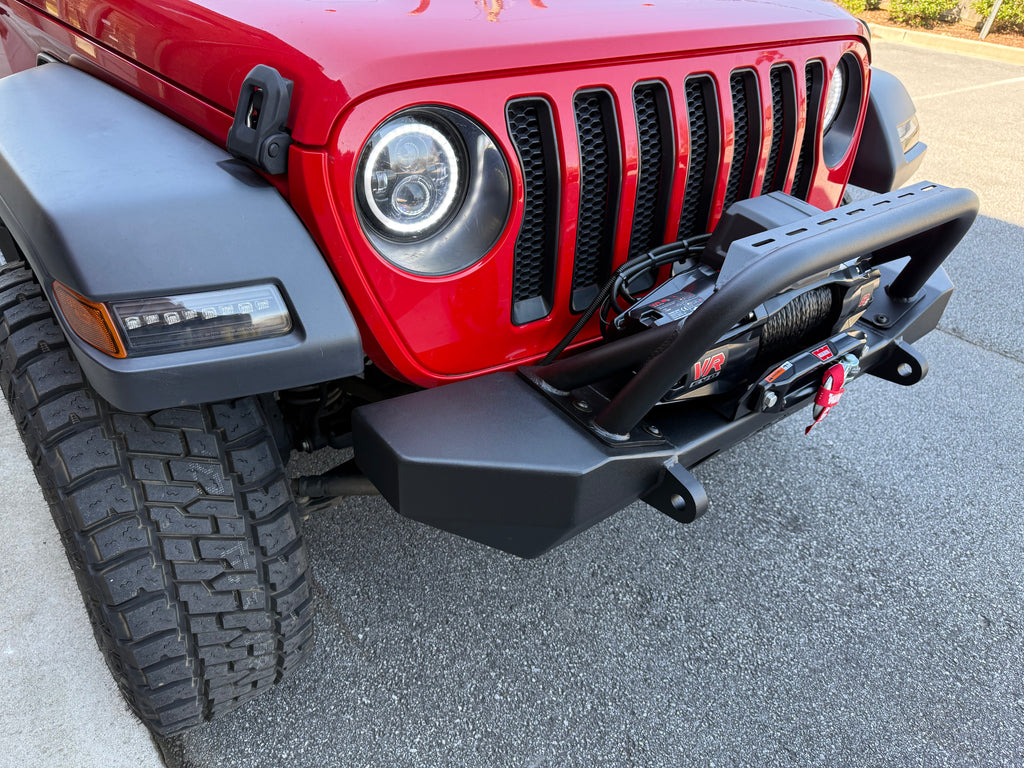 BODY ARMOR Front Bumper - Mid Stubby for 18-up Jeep Wrangler JL & JL Unlimited