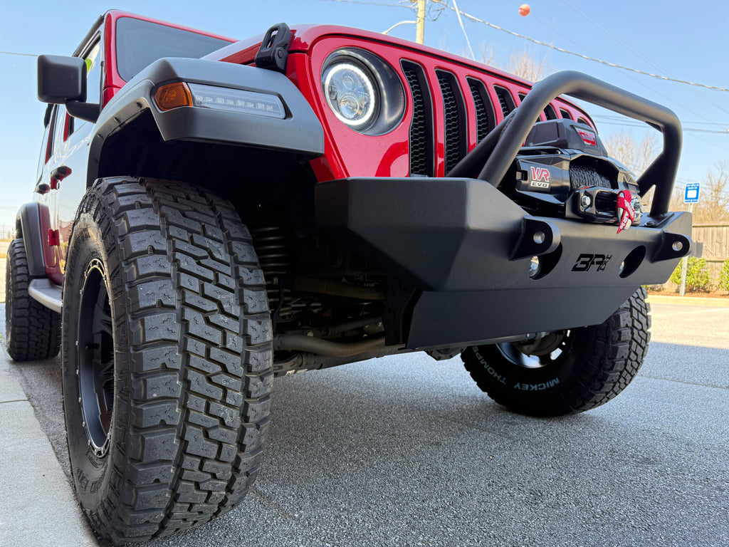 BODY ARMOR Front Bumper - Mid Stubby for 18-up Jeep Wrangler JL & JL Unlimited