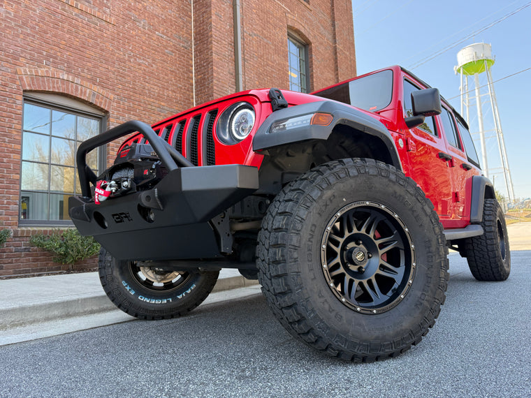 BODY ARMOR Front Bumper - Mid Stubby for 18-up Jeep Wrangler JL & JL Unlimited