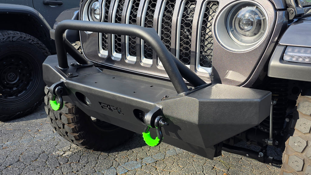 BODY ARMOR Front Bumper - Mid Stubby for 18-up Jeep Wrangler JL & JL Unlimited