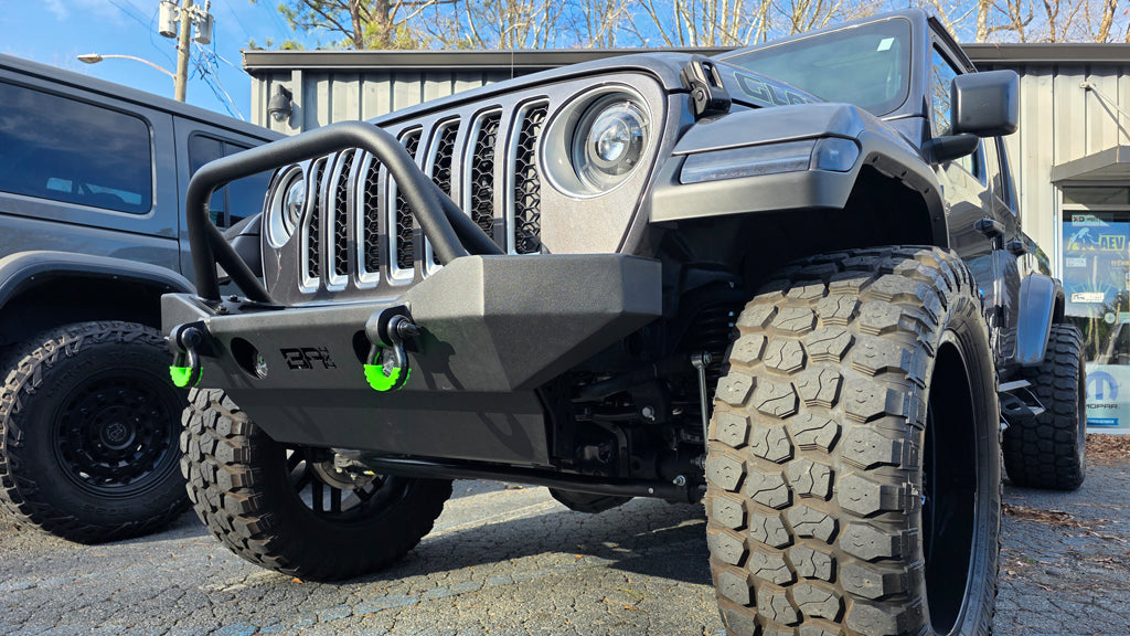 BODY ARMOR Front Bumper - Mid Stubby for 18-up Jeep Wrangler JL & JL Unlimited