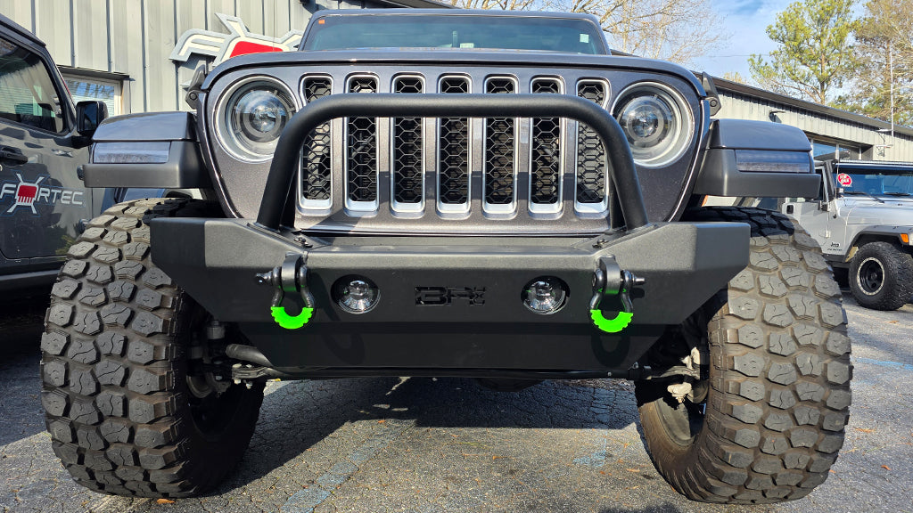 BODY ARMOR Front Bumper - Mid Stubby for 18-up Jeep Wrangler JL & JL Unlimited