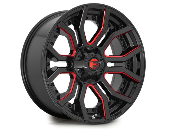 D712 RAGE Wheel - 20X10 5X127 - GLOSS BLACK RED TINTED CLEAR for 07-up ...