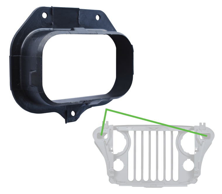 KEY-PARTS Plastic Air Intake Adapter for 84-91 Jeep Cherokee XJ