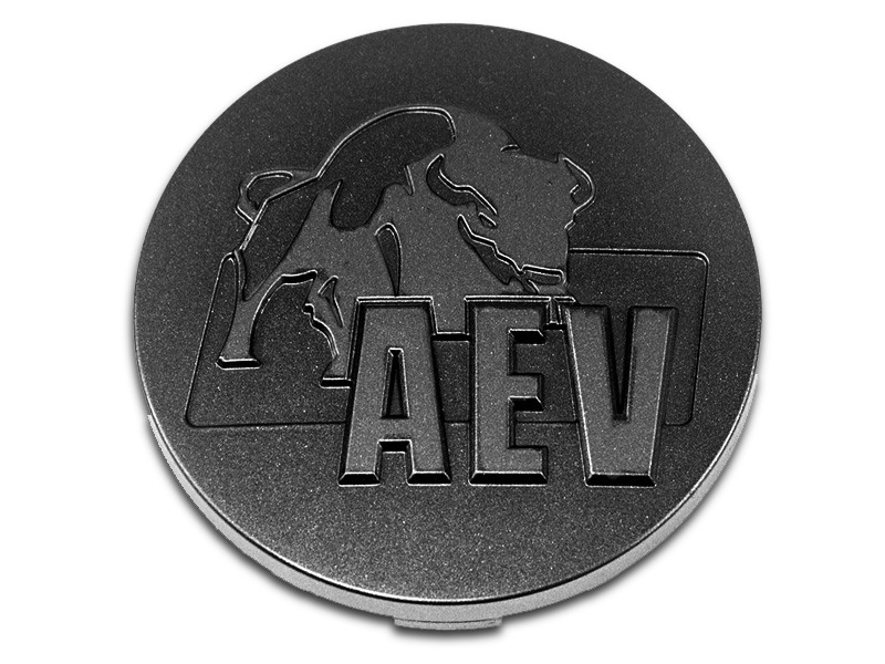 AEV Center Cap, Black with embossed Logo for 07-18 Jeep Wrangler JK & JK Unlimited