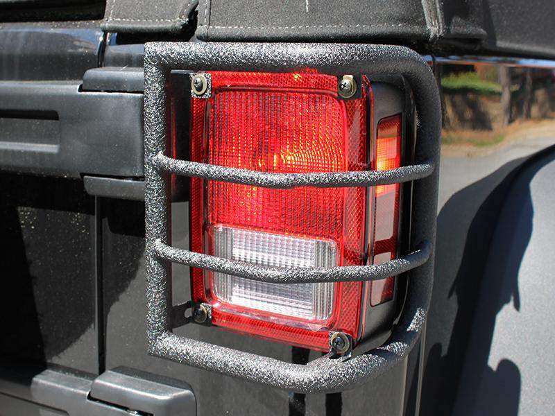 BODY ARMOR 4x4 Wrap Around Tail Light Guards in Black for 07-18 Jeep Wrangler JK & JK Unlimited