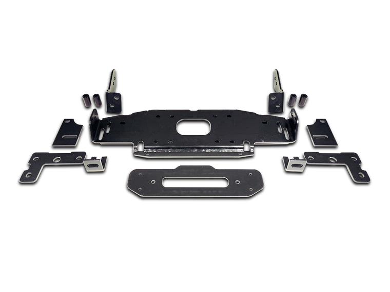 BAWARRION Winch Mounting Plate, Powder Coated, fits MOPAR or AEV Bumper for 18-up Jeep Wrangler JL and 20-up JT
