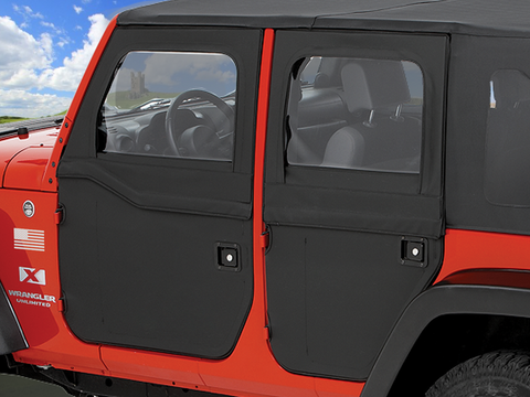BESTOP  2-Piece Canvas Doors for 07-18 Jeep Wrangler JK & JK Unlimited