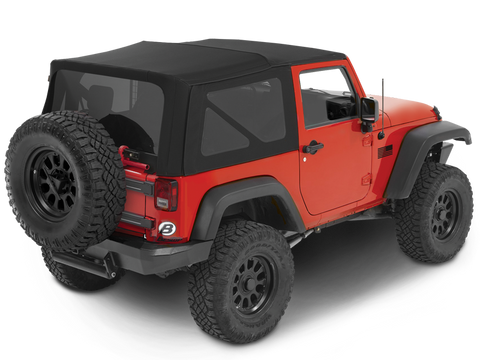BESTOP Replace-A-Top with Tinted Windows without Doors for 07-18 Jeep Wrangler JK & JK Unlimited
