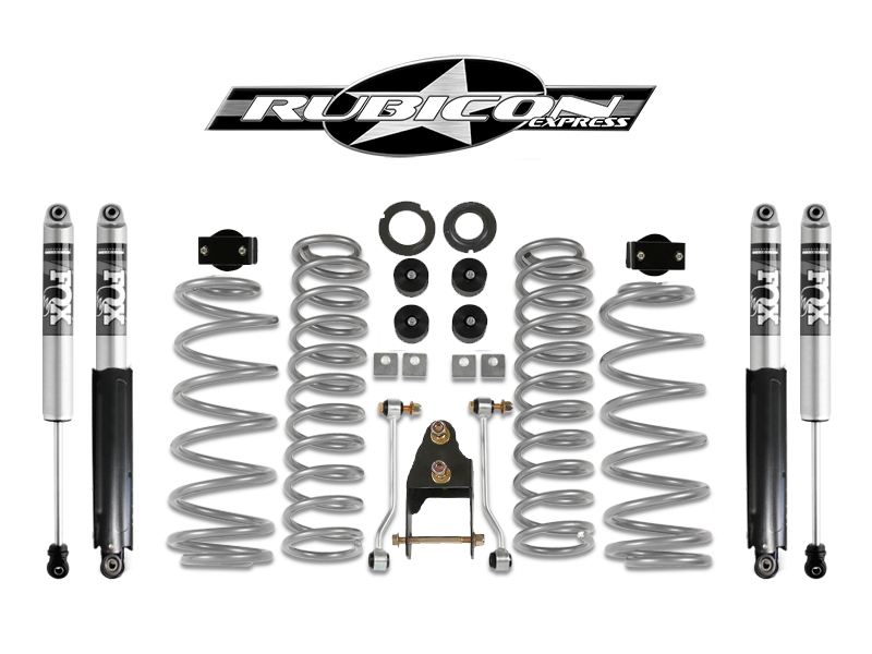 RUBICON EXPRESS Rubicon Express 3.5" / 4.5" Standard Coil Lift Kit (No Shocks), 4-Door Only for 18-up Jeep Wrangler JL Unlimited