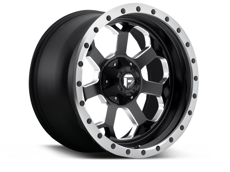 FUEL D565 "SAVAGE" Wheel in Satin Black with Machined Lip for 07-18 Jeep Wrangler JK & 18-up Jeep Wrangler JL