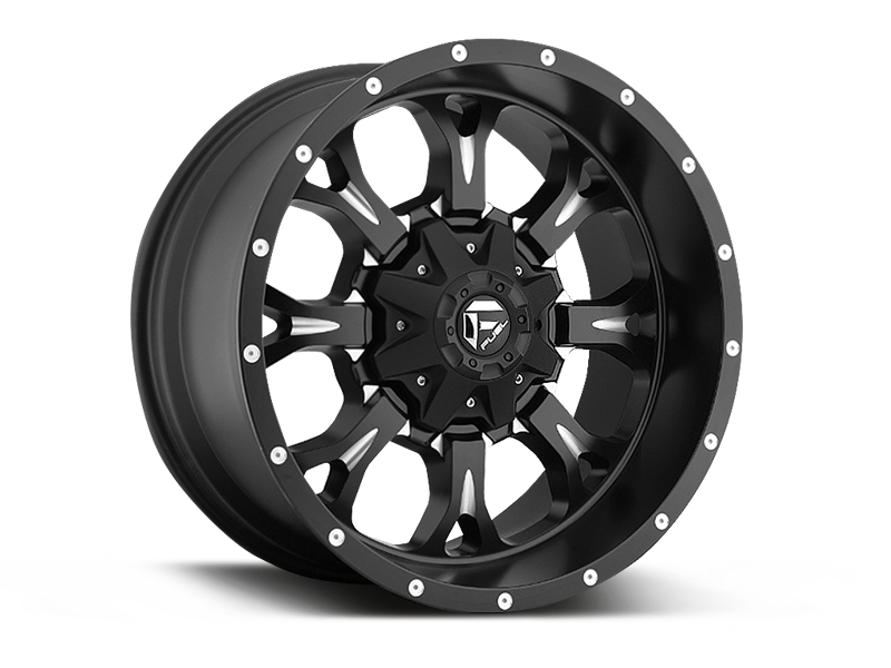 FUEL D574 "CLEAVER" Wheel in Satin Black with Milled Spokes for 07-up Jeep Wrangler JK, JL & JT Gladiator